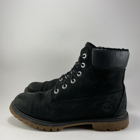 Timberland 6-Inch Premium Fleece-Lined Waterproof Boot Womens Size 10 Black - Picture 3 of 13